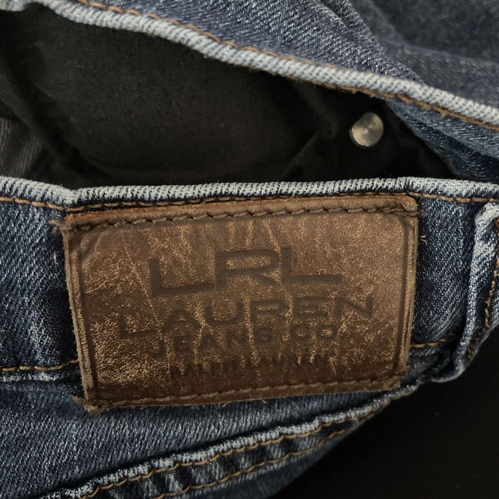Lauren Jeans Co Ralph Lauren Bootcut Jeans Blue Denim Frayed Hem Women's Size 2 - Picture 10 of 10